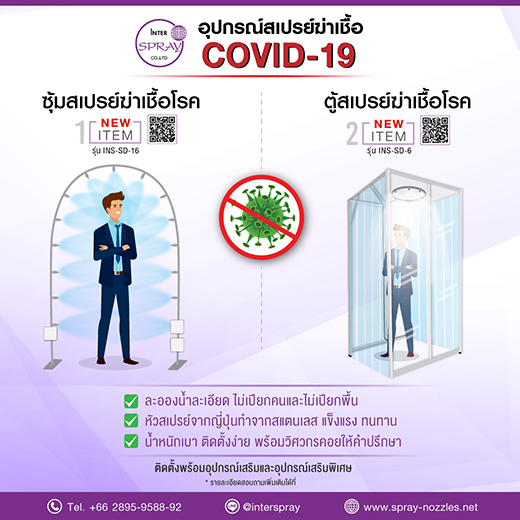ชุดสเปรย์ฆ่าเชื้อ 2 แบบ 2 สไตล์ เลือกได้ตามการใช้งาน