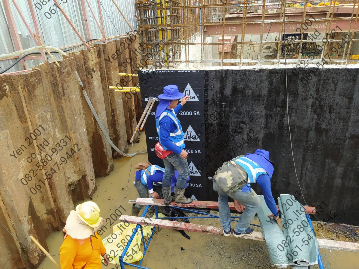 กันซึมใต้ดิน หลังคาดาดฟ้า SBS Membrane ชนิดมีกาวในตัว