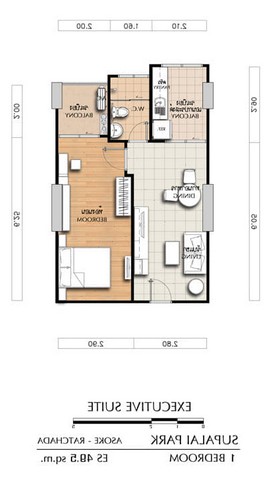 ให้เช่า คอนโดใกล้ MRT พระราม 9 ศุภาลัยปาร์ค อโศกรัชดา