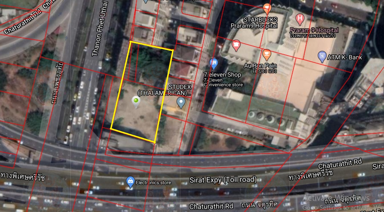 ขายด่วน ที่ดินติดถนนใหญ่ พระราม 9 ใกล้ทางด่วนพระราม 9 เหมาะ ทำอาคารพานิชย์ ทำสำนักงานOffice 