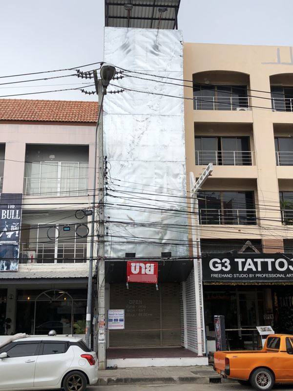 ขายอาคารพาณิชย์ 5 ชั้น รวมดาดฟ้า ริมถนนพัทยาสาย3 ช่วงพัทยากลาง ไปพัทยาใต้